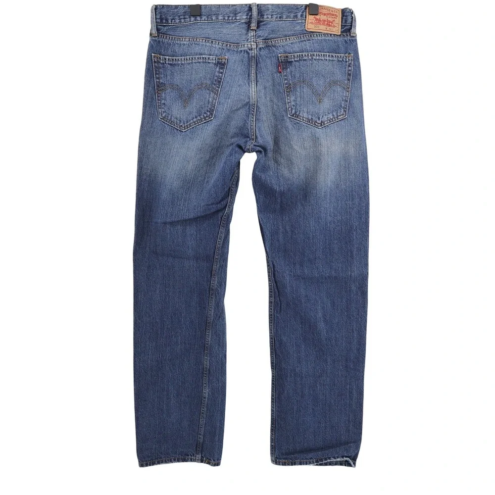 Levi 505 Straight Fit Jeans Blue 100% Cotton Denim Mens 36x34